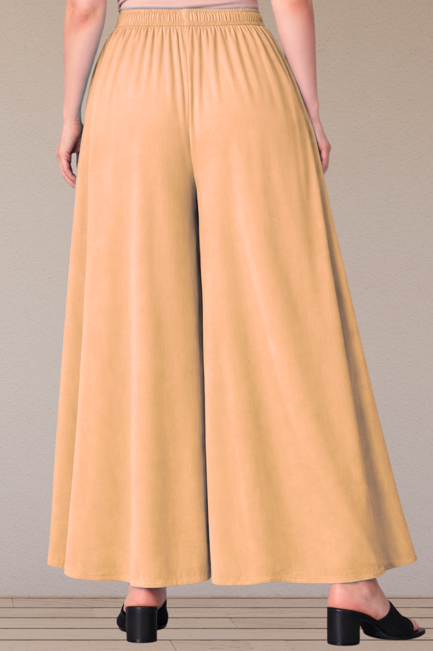 Apricot Rayon Skirt Palazzo