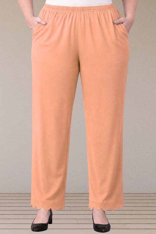 Apricot Scallop Cut Palazzo