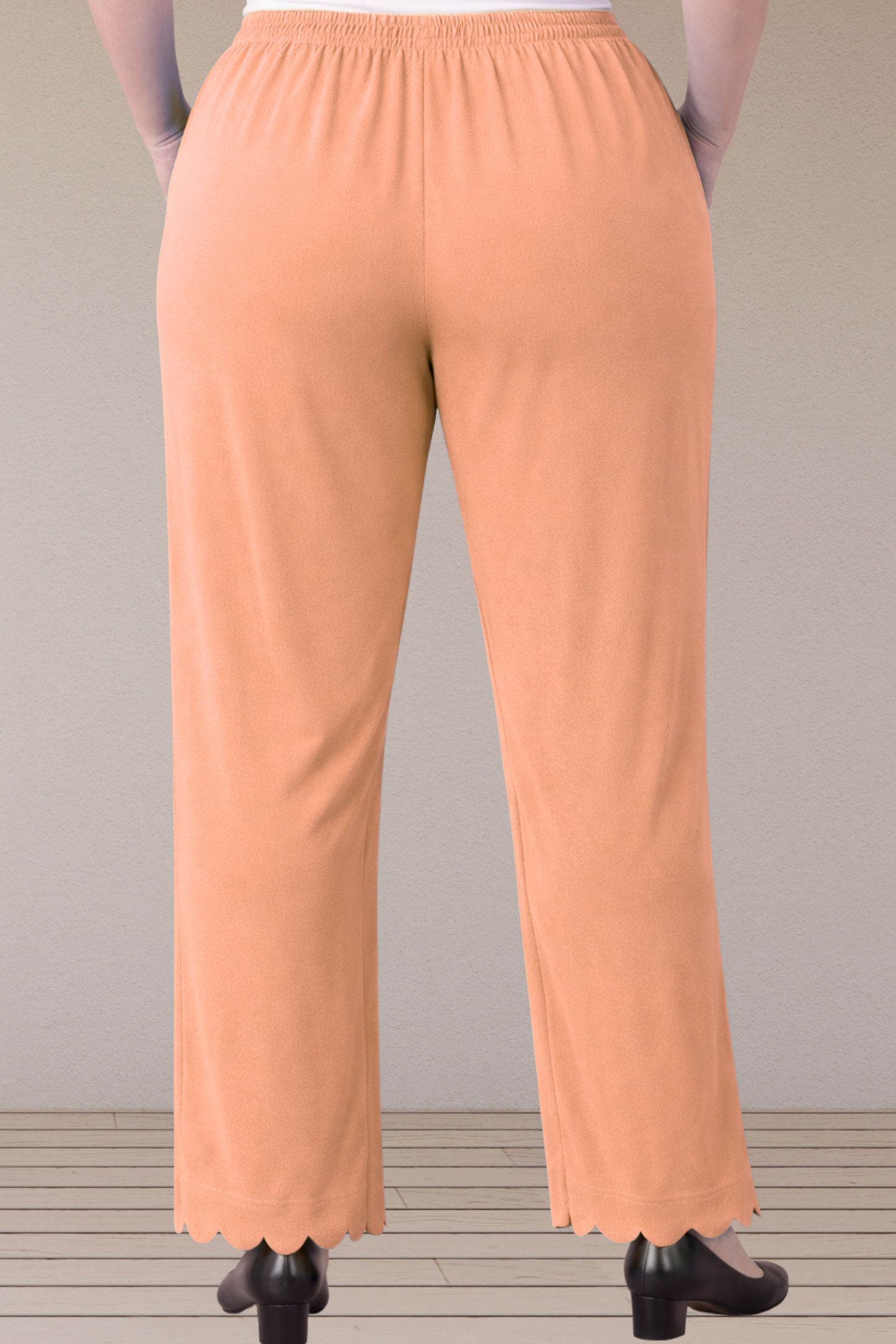 Apricot Scallop Cut Palazzo