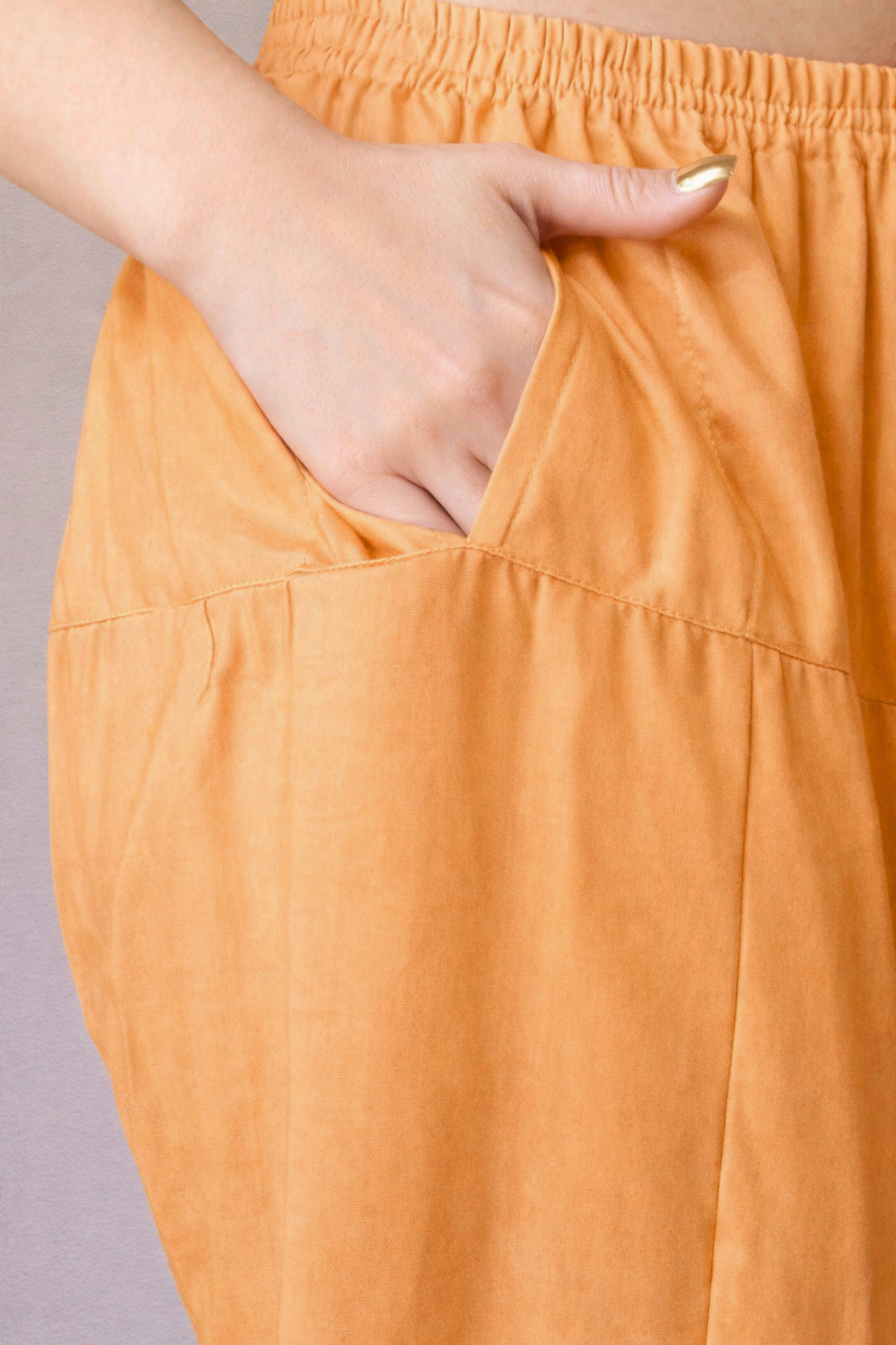 Apricot Straight Rayon Salwar Pants
