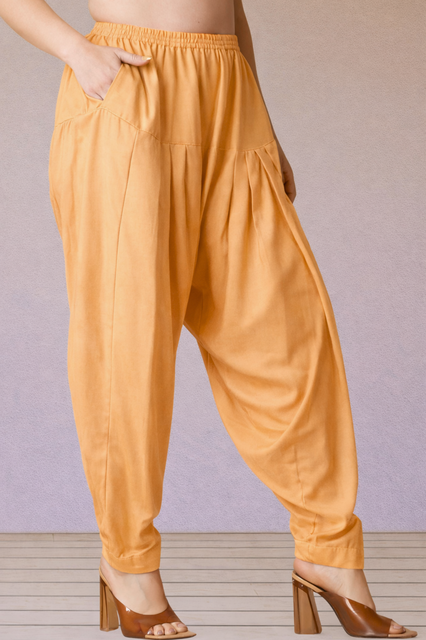 Apricot Straight Rayon Salwar Pants