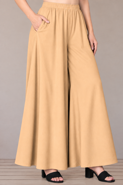 Apricot Rayon Skirt Palazzo