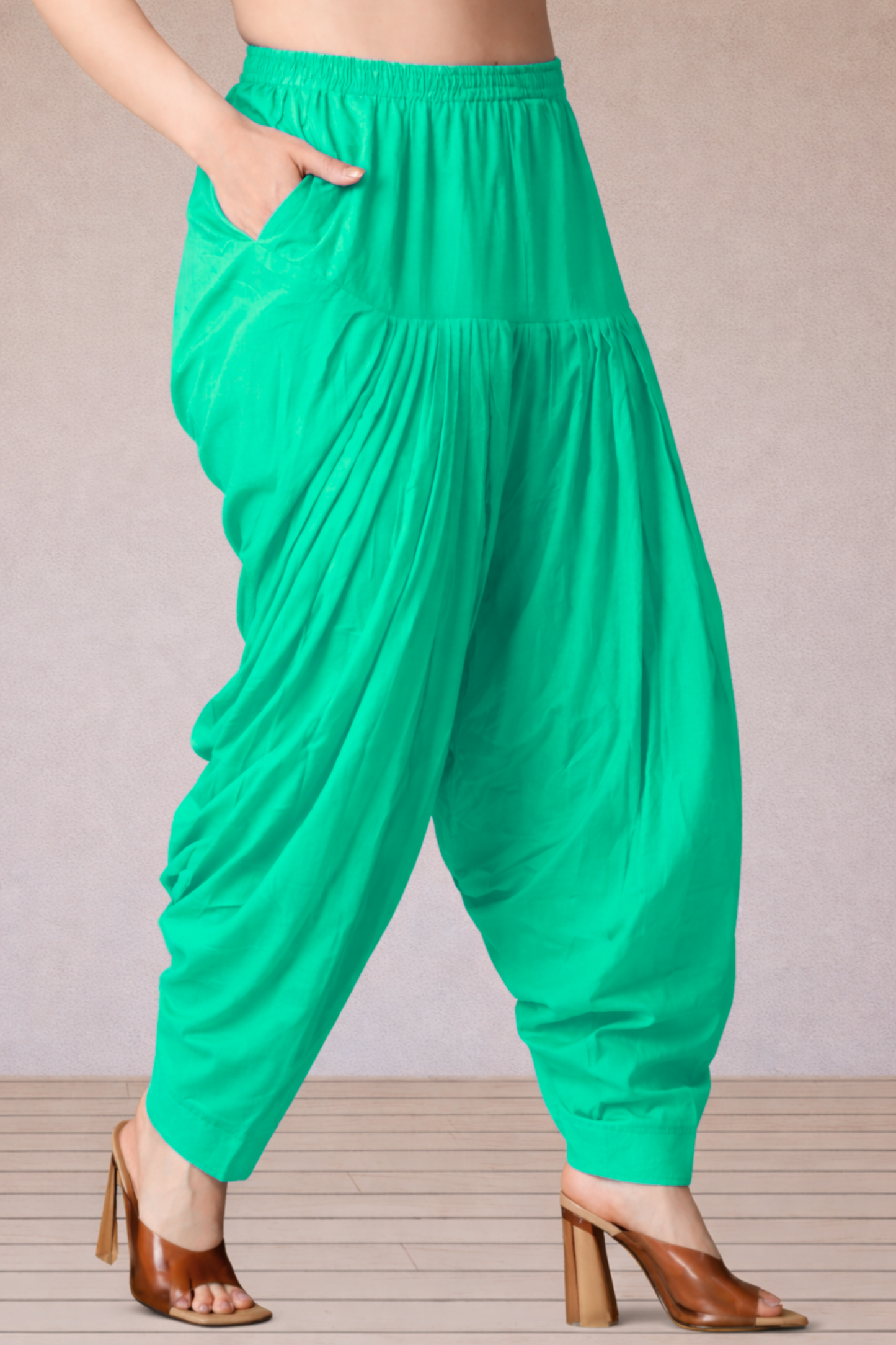 Aquamarine Cotton Patiala Salwar