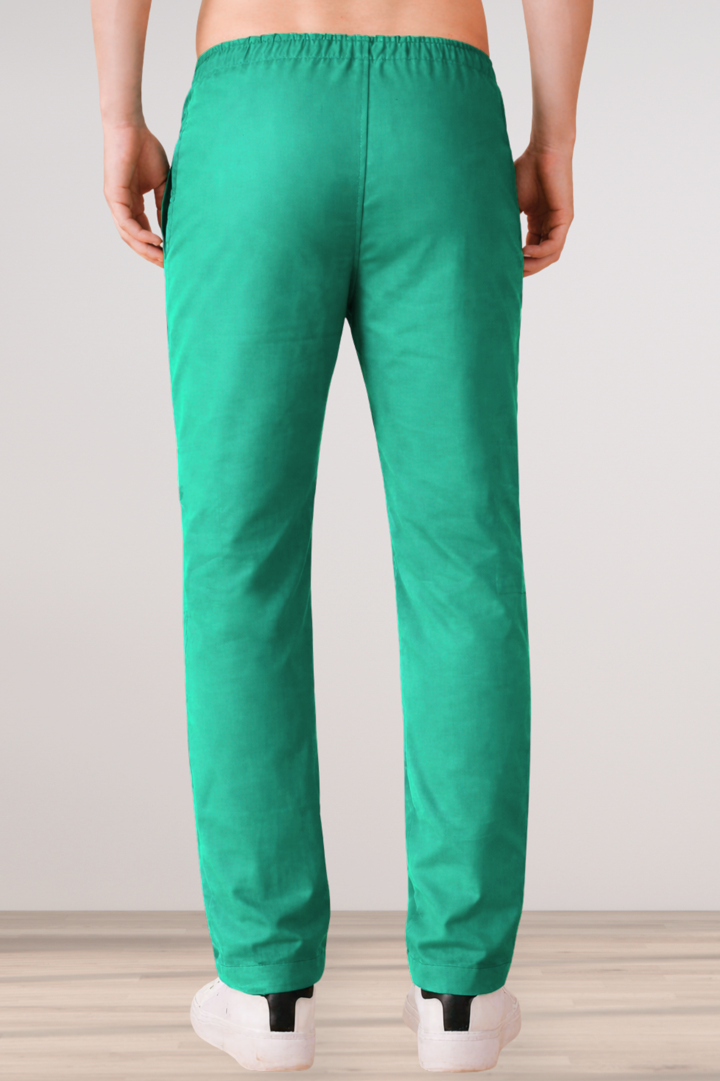 Aquamarine Cotton Cargo Pants - 2 Pocket