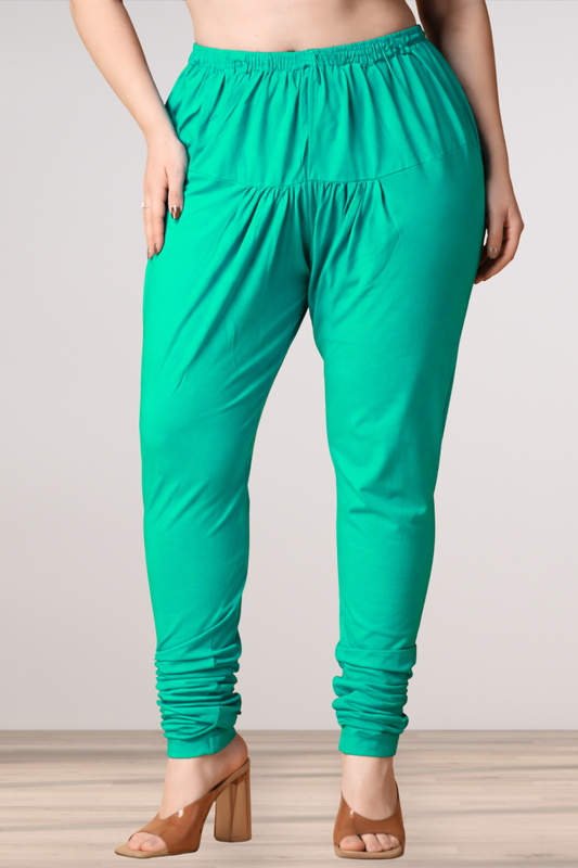 Aquamarine Cotton Churidar Pants