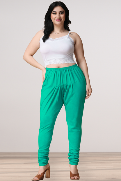 Aquamarine Cotton Churidar Pants