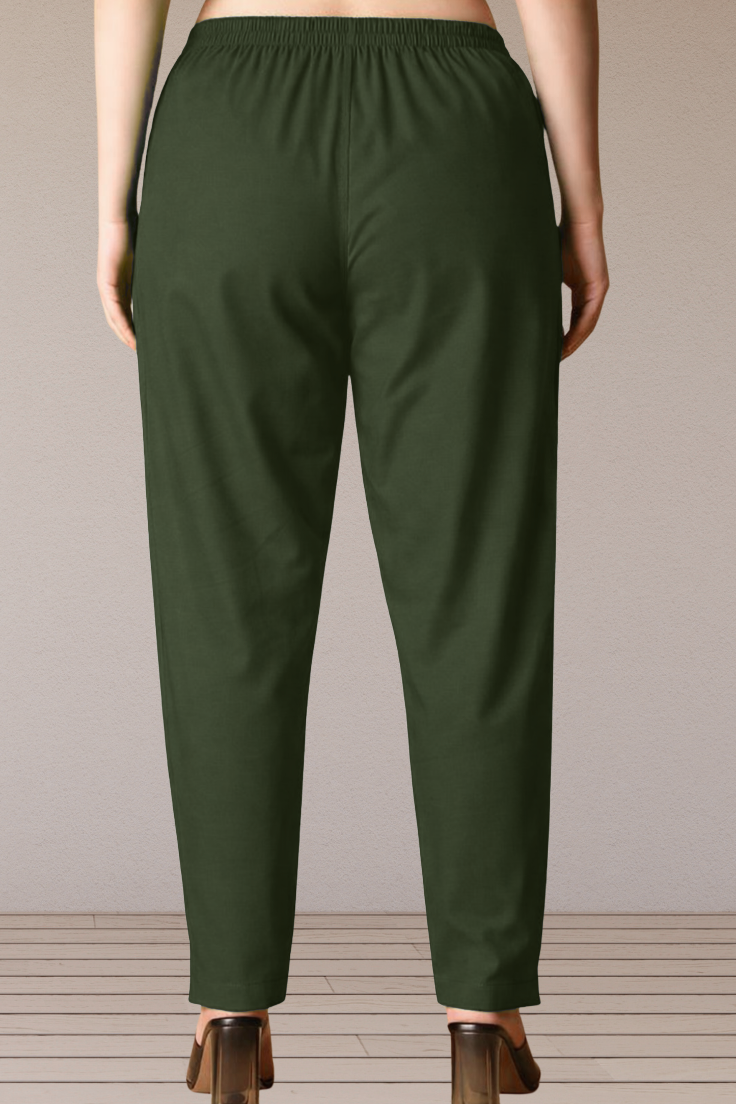 Army Green Cotton Kurti Pant