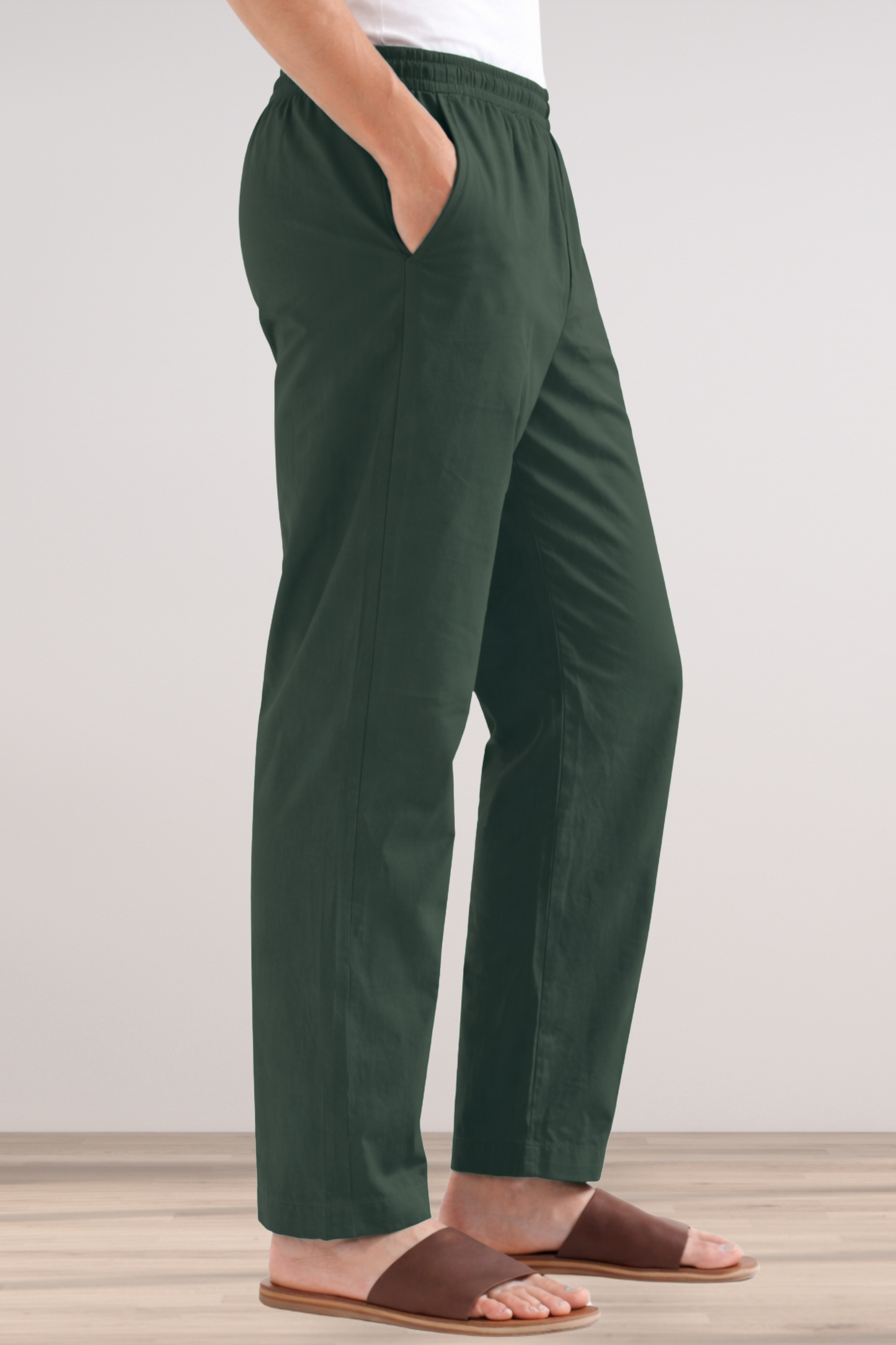 Army Green Cotton Pant Pajama