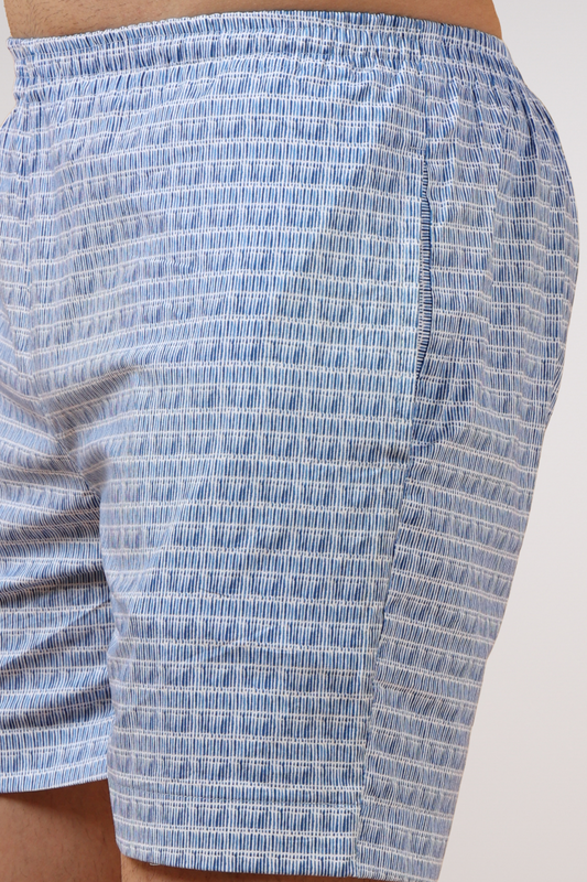 Aruba Blue Poplin Lycra Shorts