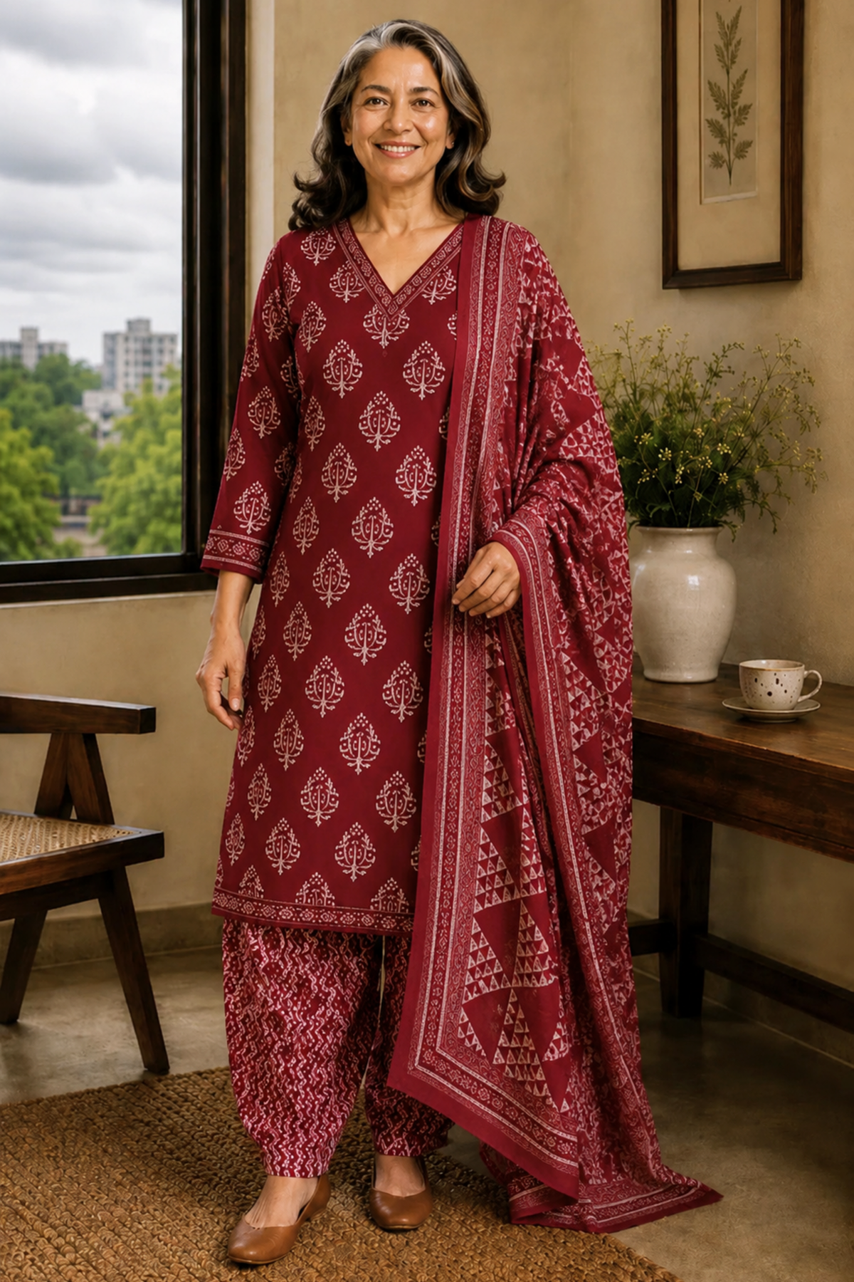 Arunima Block Printed Cotton Suit
