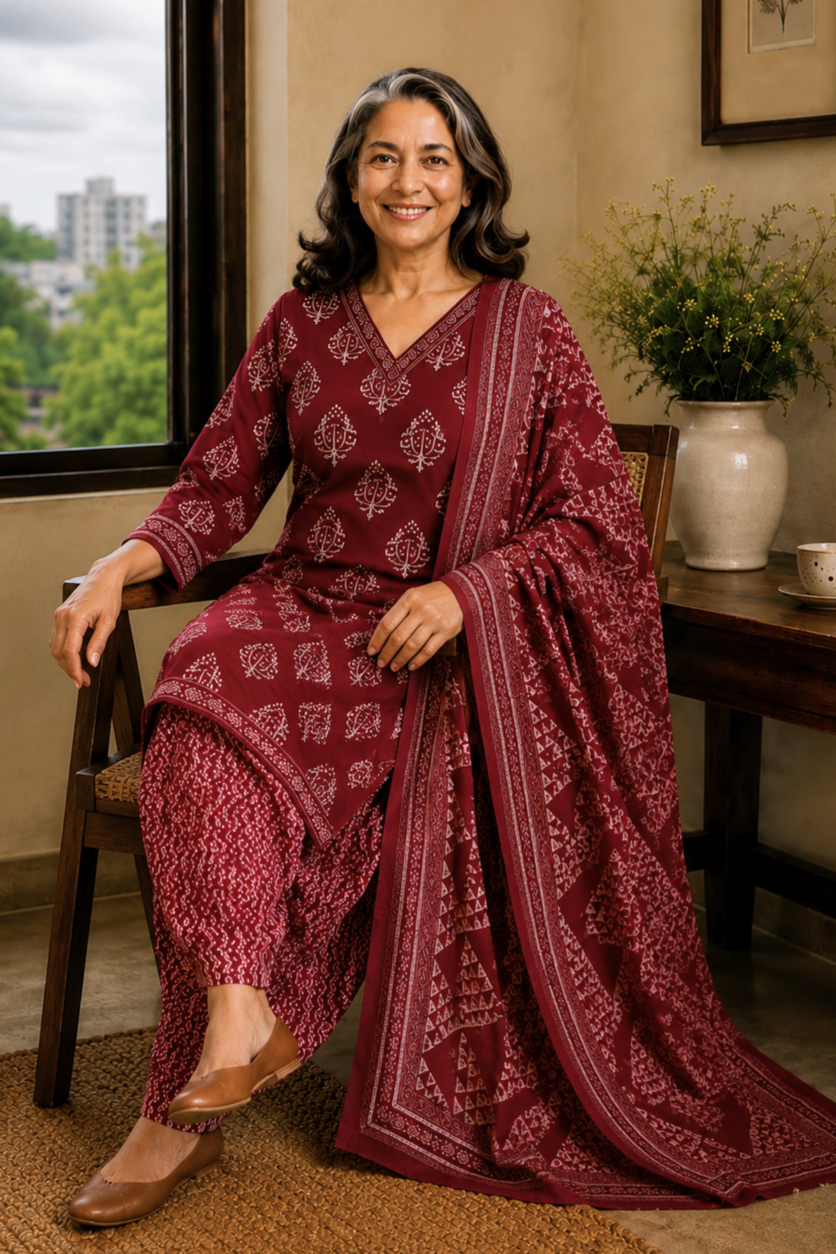 Arunima Block Printed Cotton Suit