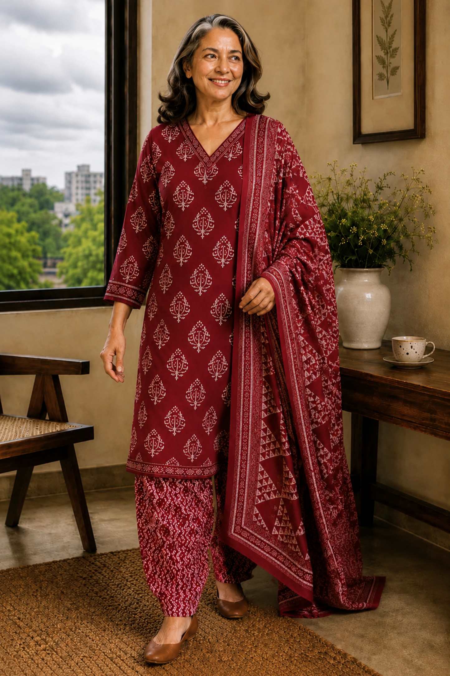 Arunima Block Printed Cotton Suit