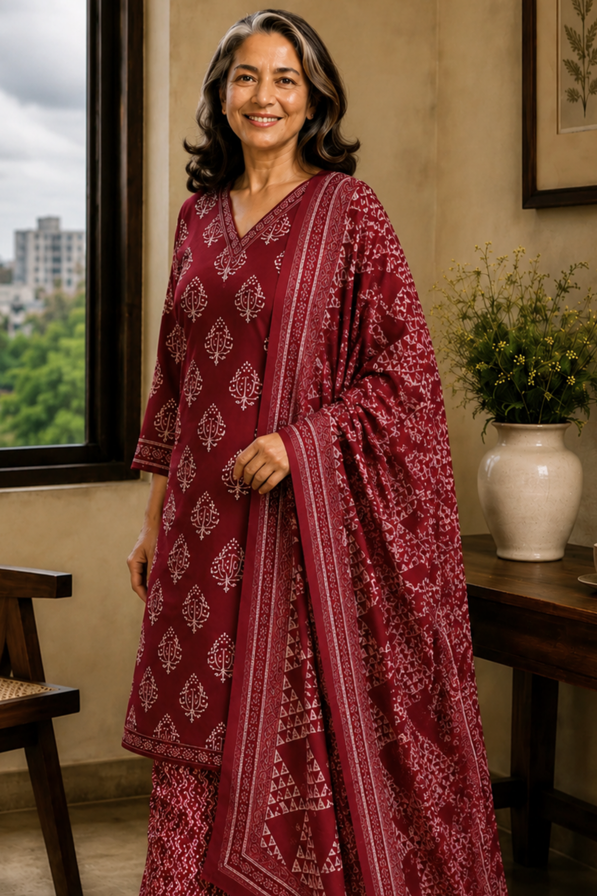 Arunima Block Printed Cotton Suit