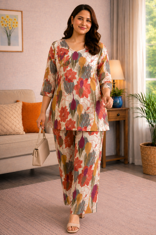 Autumn Flora Cotton Co-ord Set