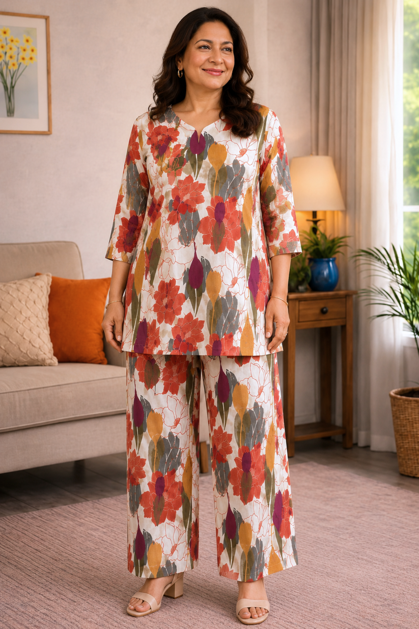 Autumn Flora Cotton Co-ord Set