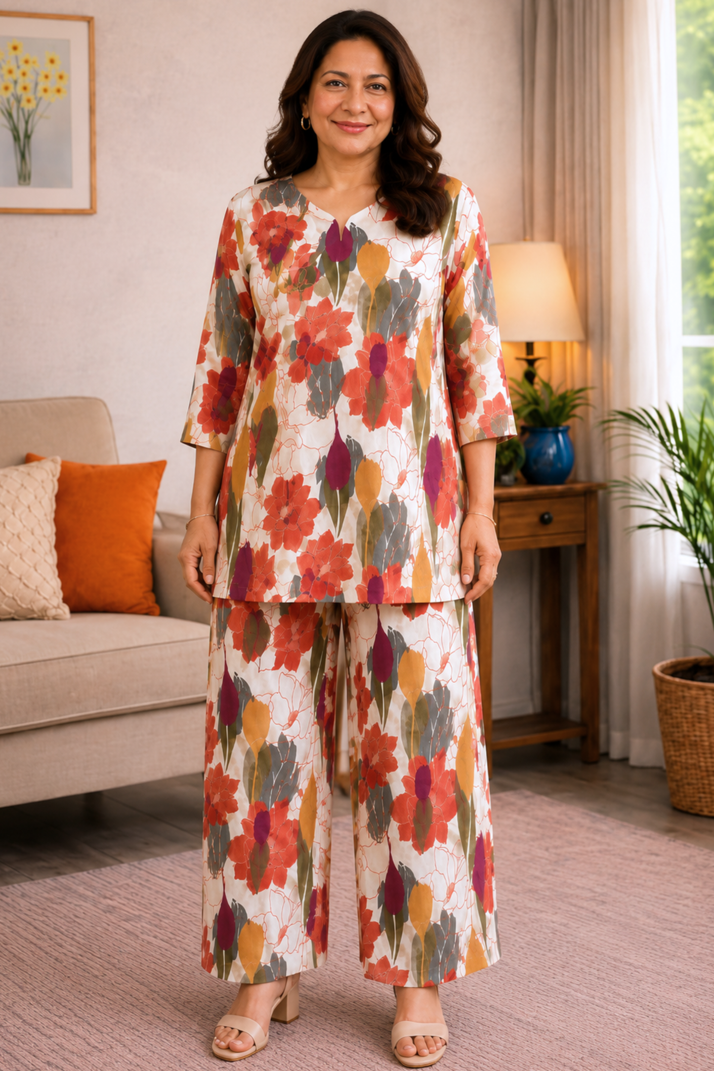 Autumn Flora Cotton Co-ord Set