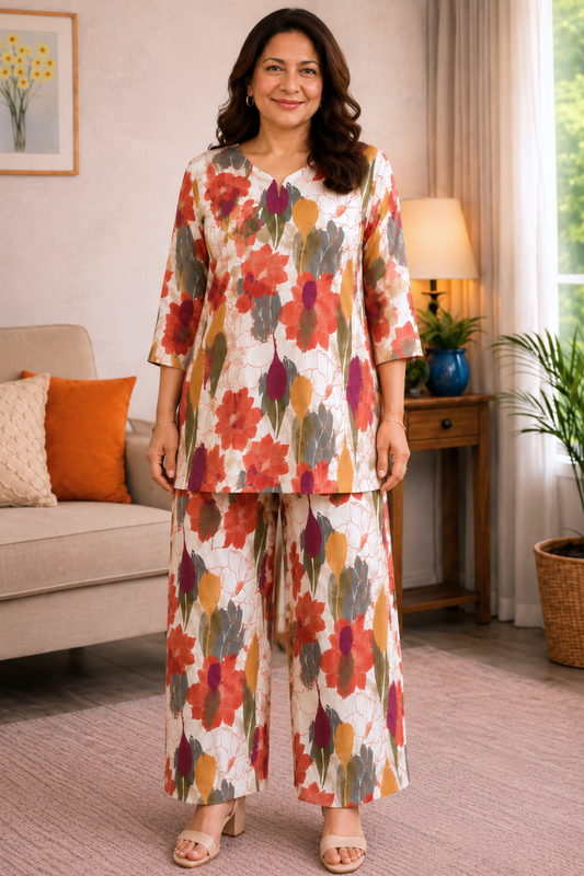 Autumn Flora Cotton Co-ord Set