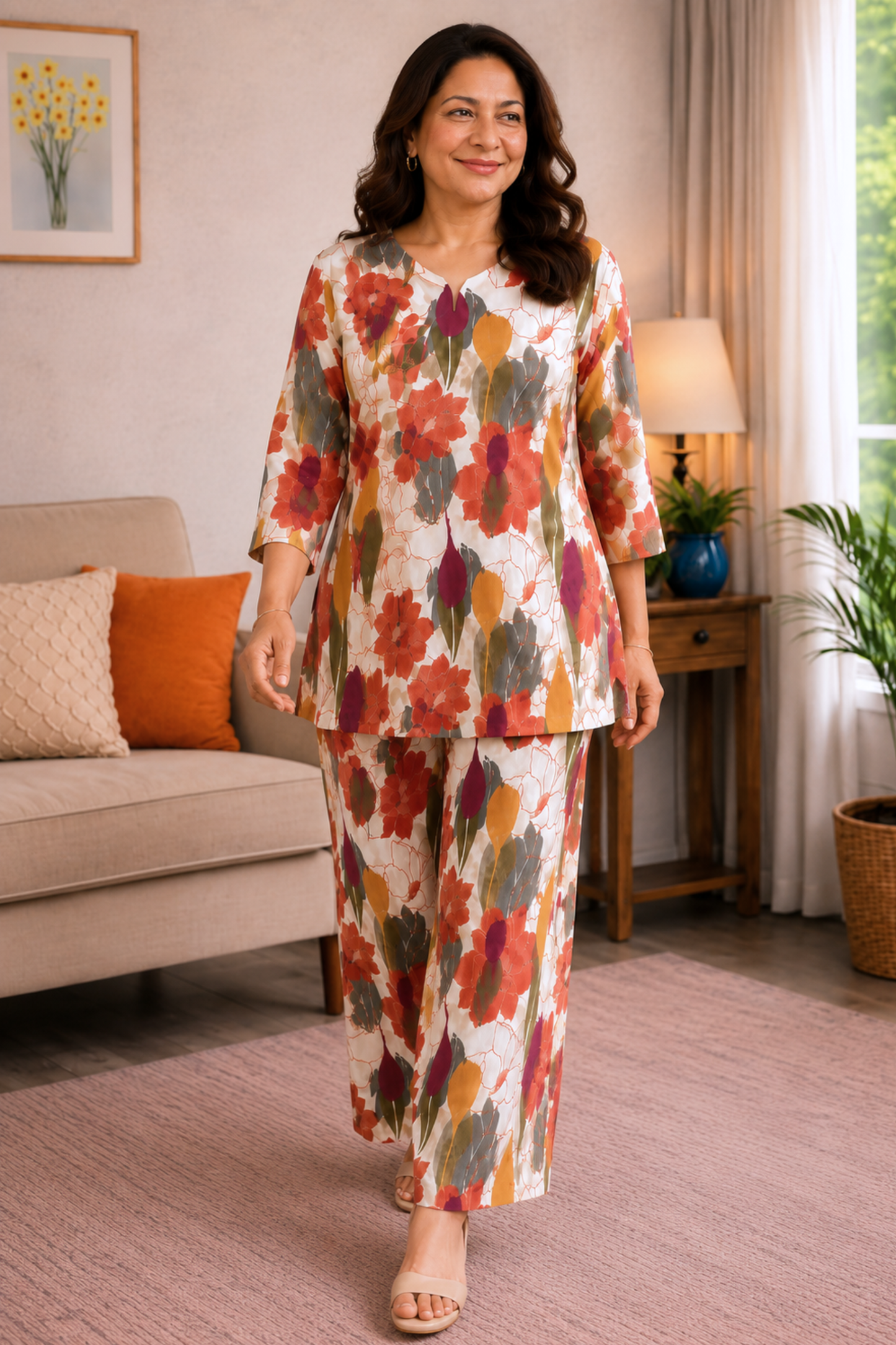 Autumn Flora Cotton Co-ord Set
