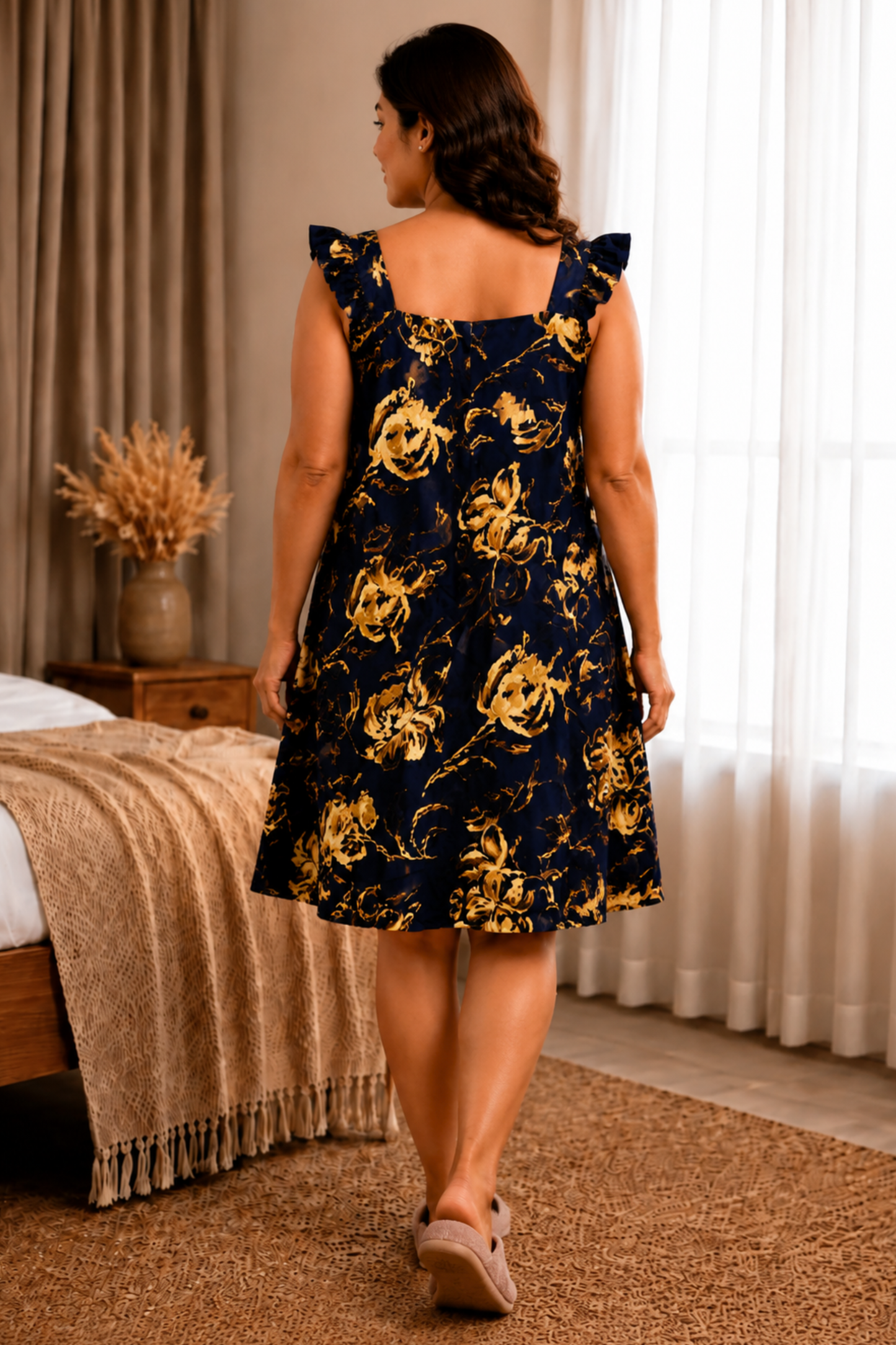 Autumn Noir Short Night Gown