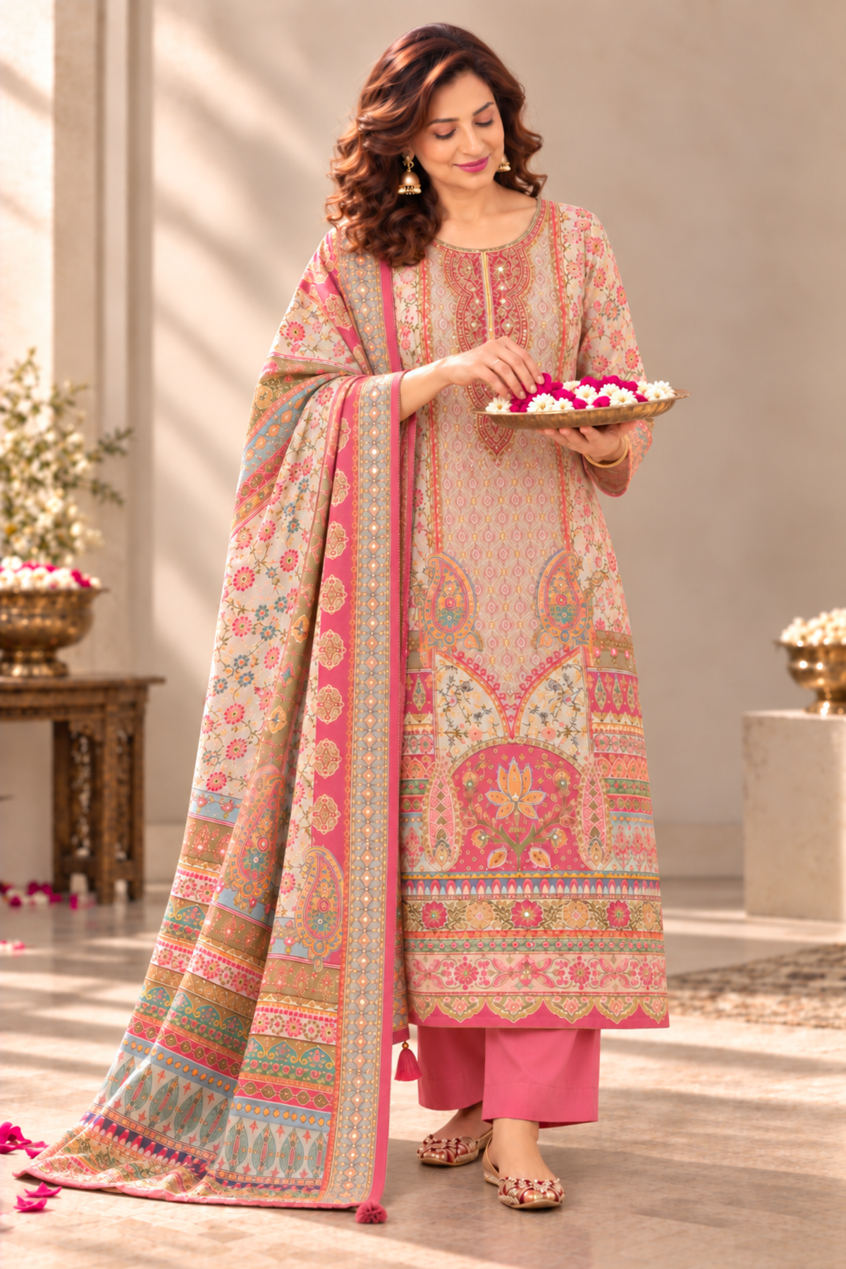 Ayesha Karachi Muslin Suit With Aari Work