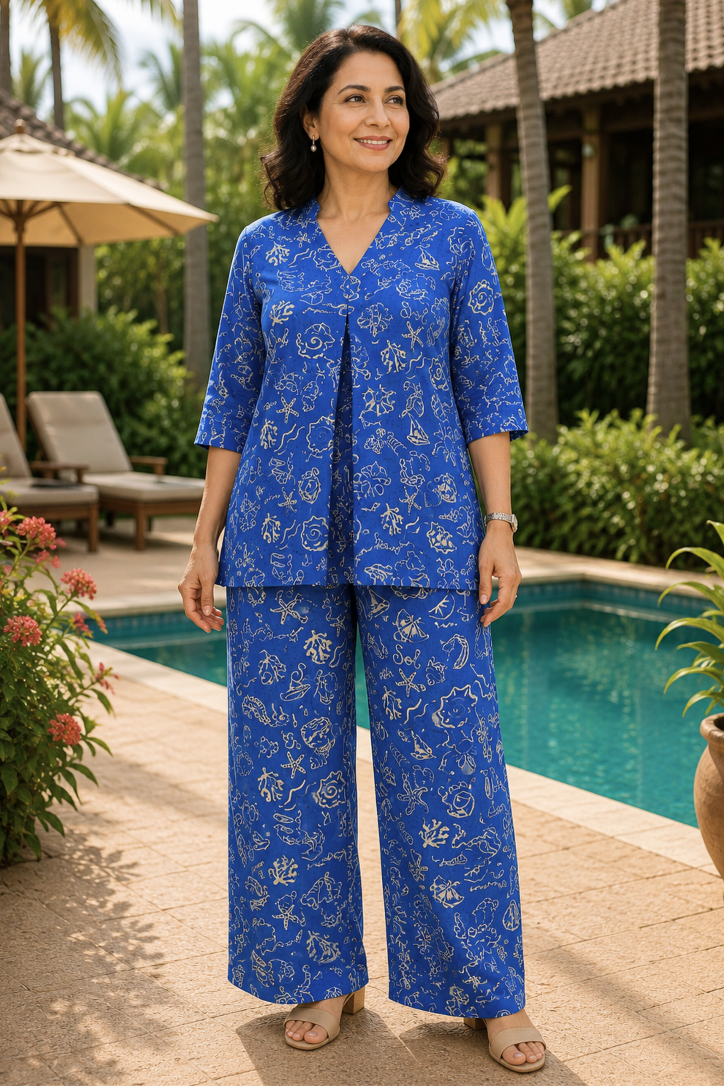 Azure Doodle Printed Co-ord Set