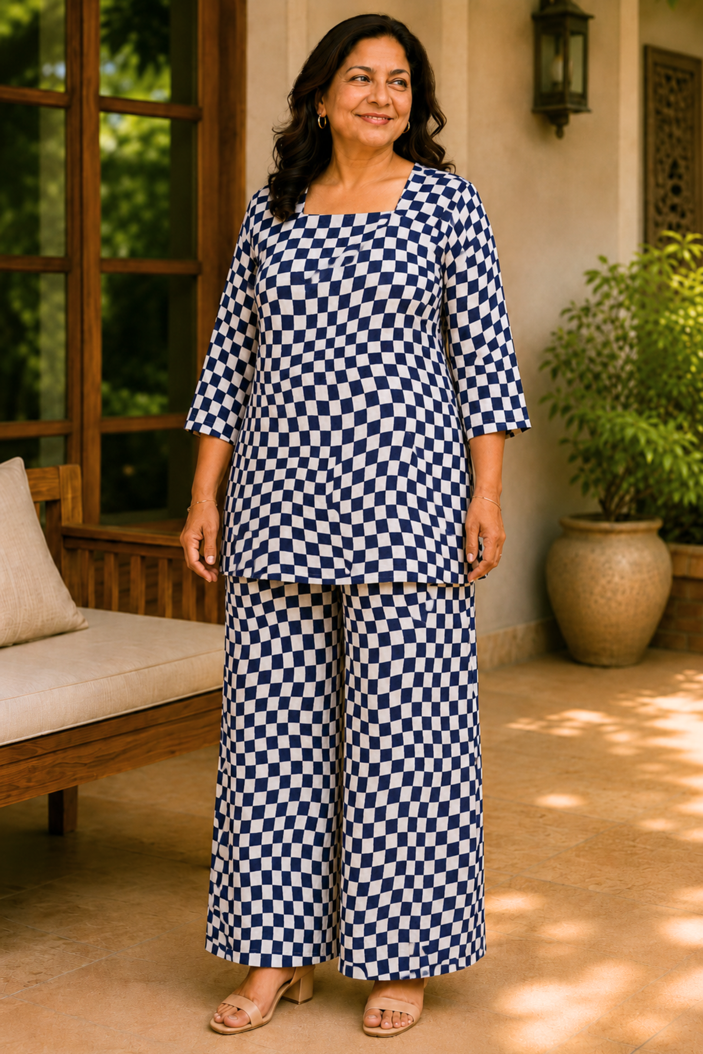 Azure Mirage Rayon Co-ord Set