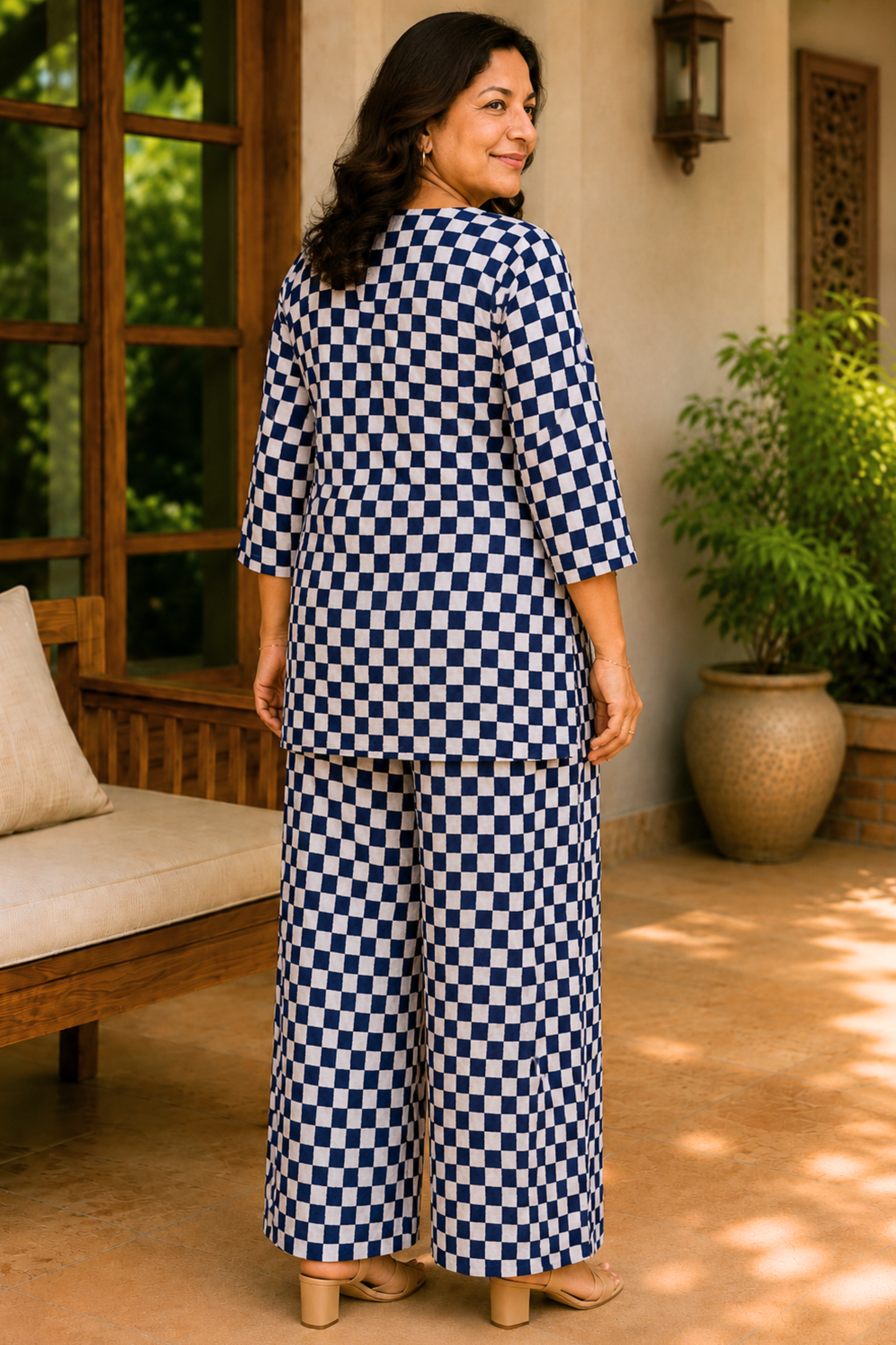Azure Mirage Rayon Co-ord Set