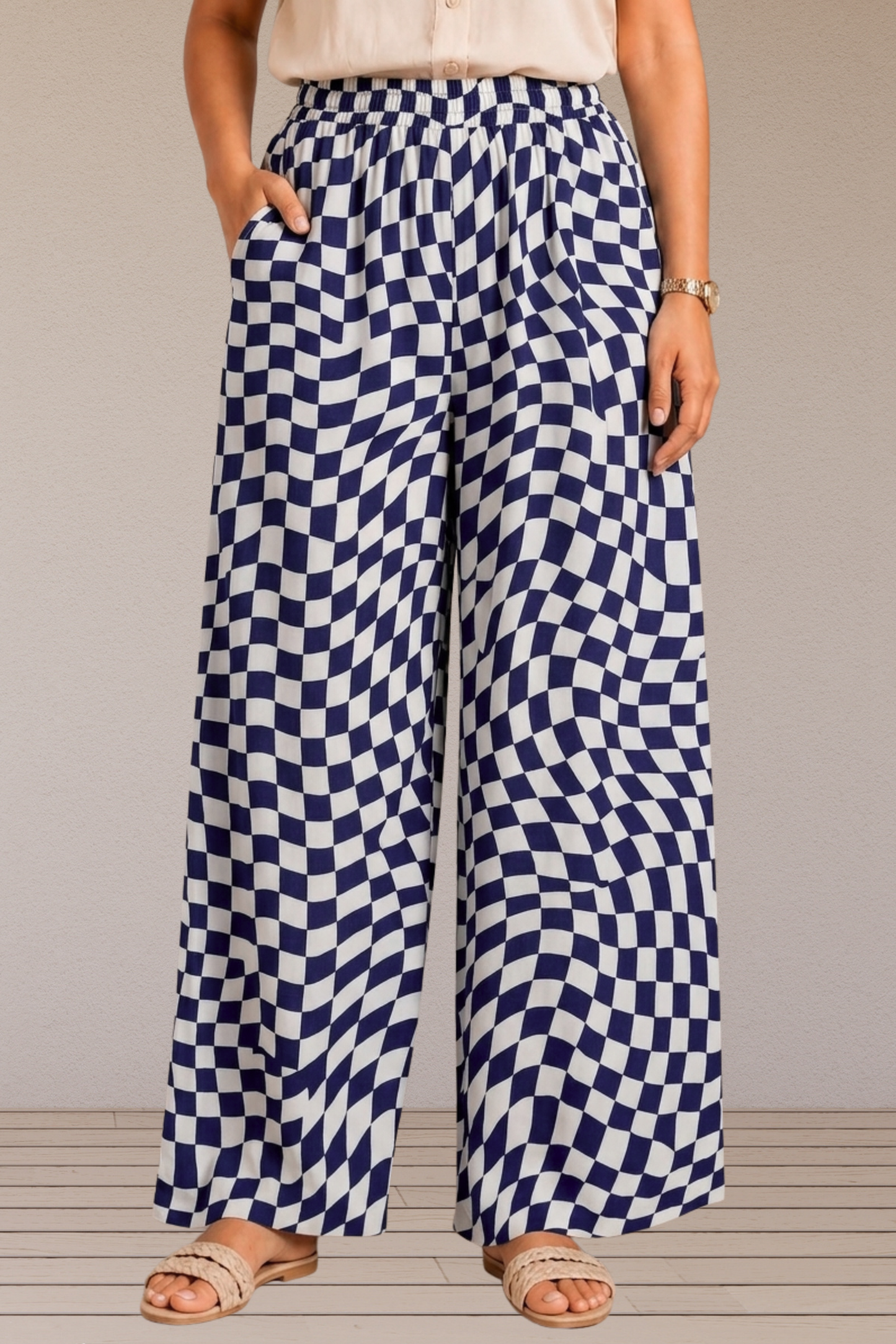 Azure Mirage Rayon Lounge Pants