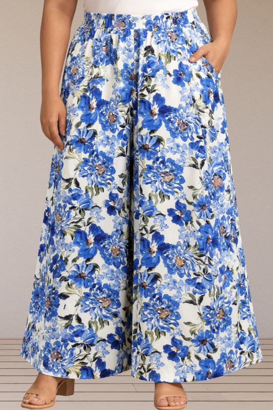 Azure Reverie Floral Lounge Pants