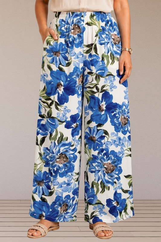 Azure Reverie Floral Lounge Pants
