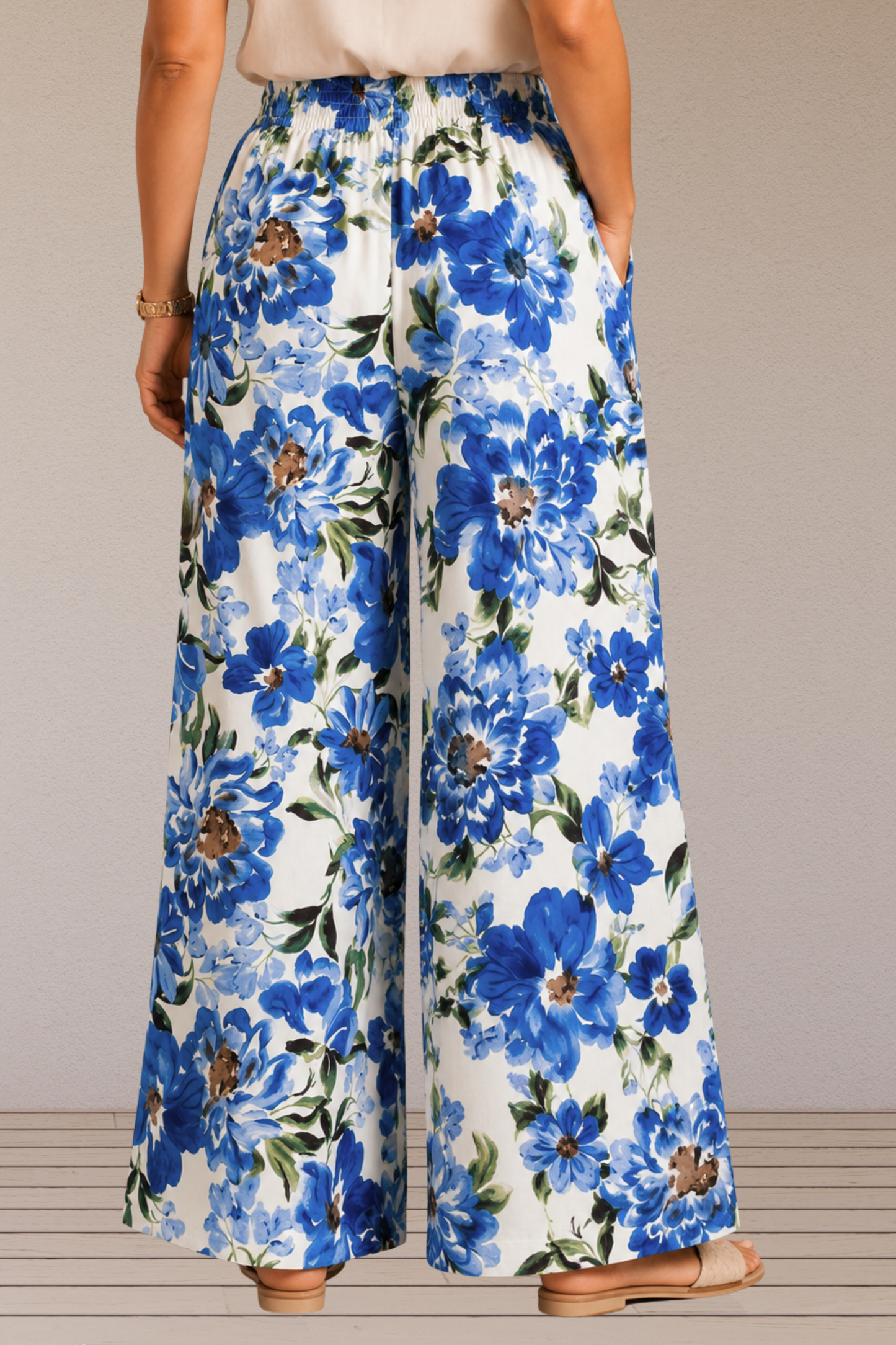 Azure Reverie Floral Lounge Pants