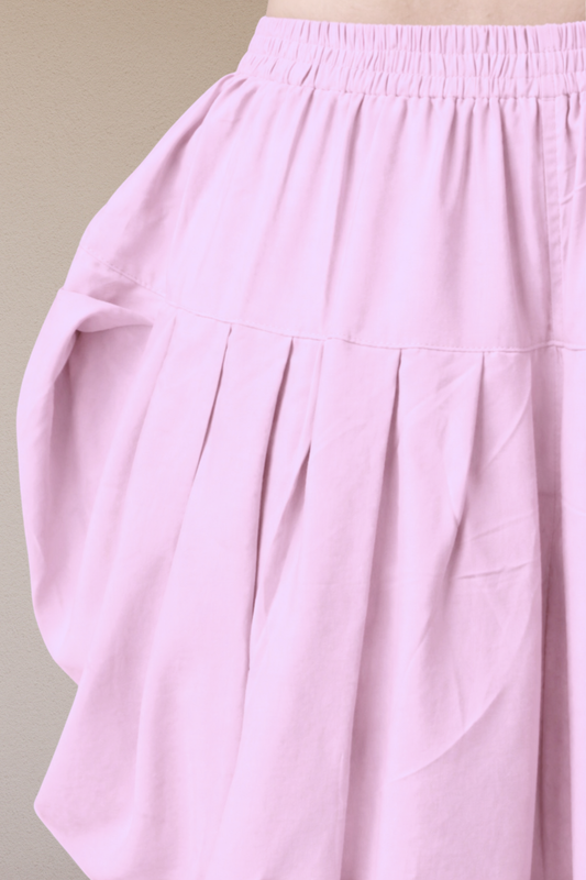 Baby Pink Belted Dhoti Salwar