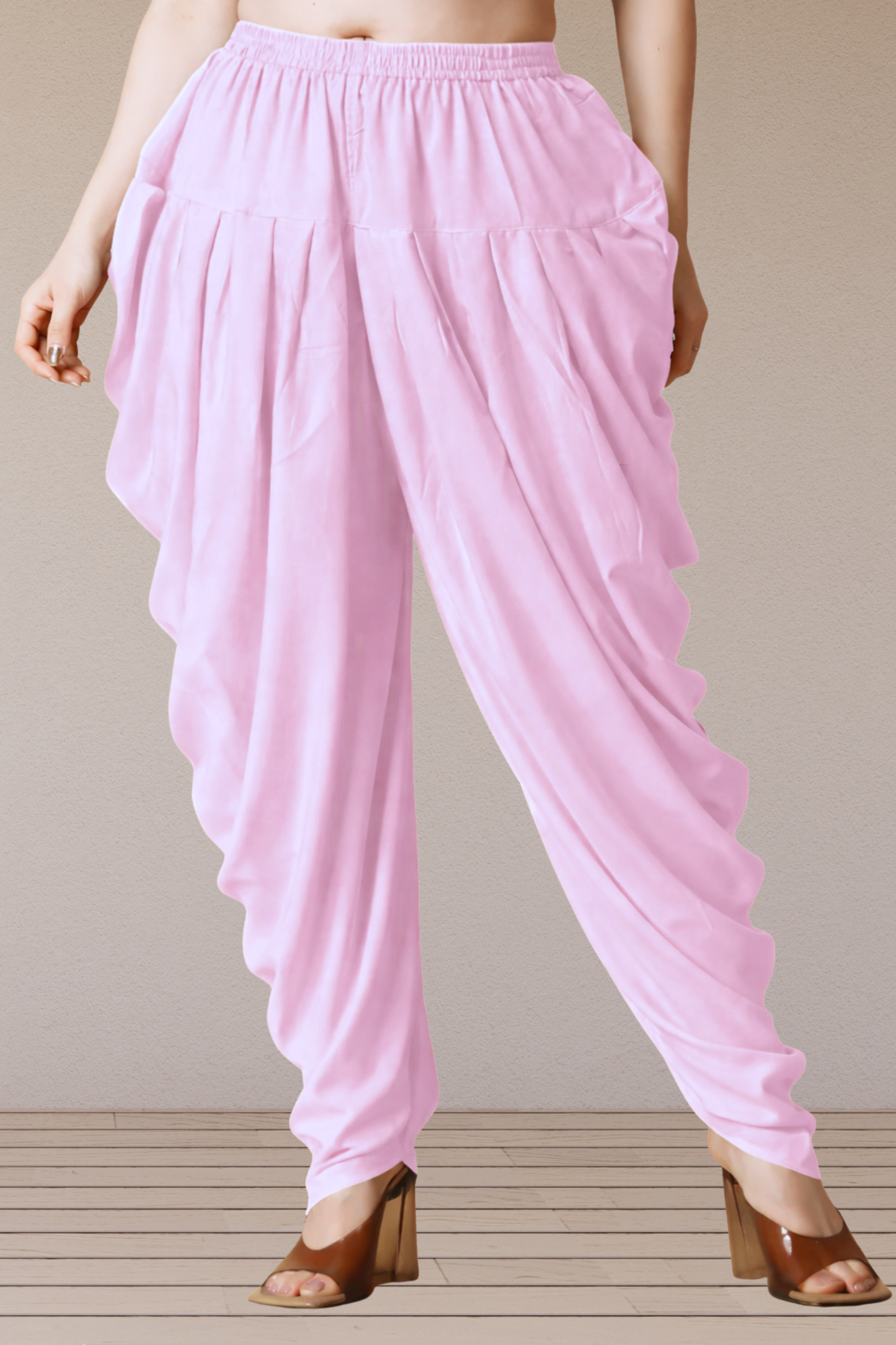 Baby Pink Belted Dhoti Salwar