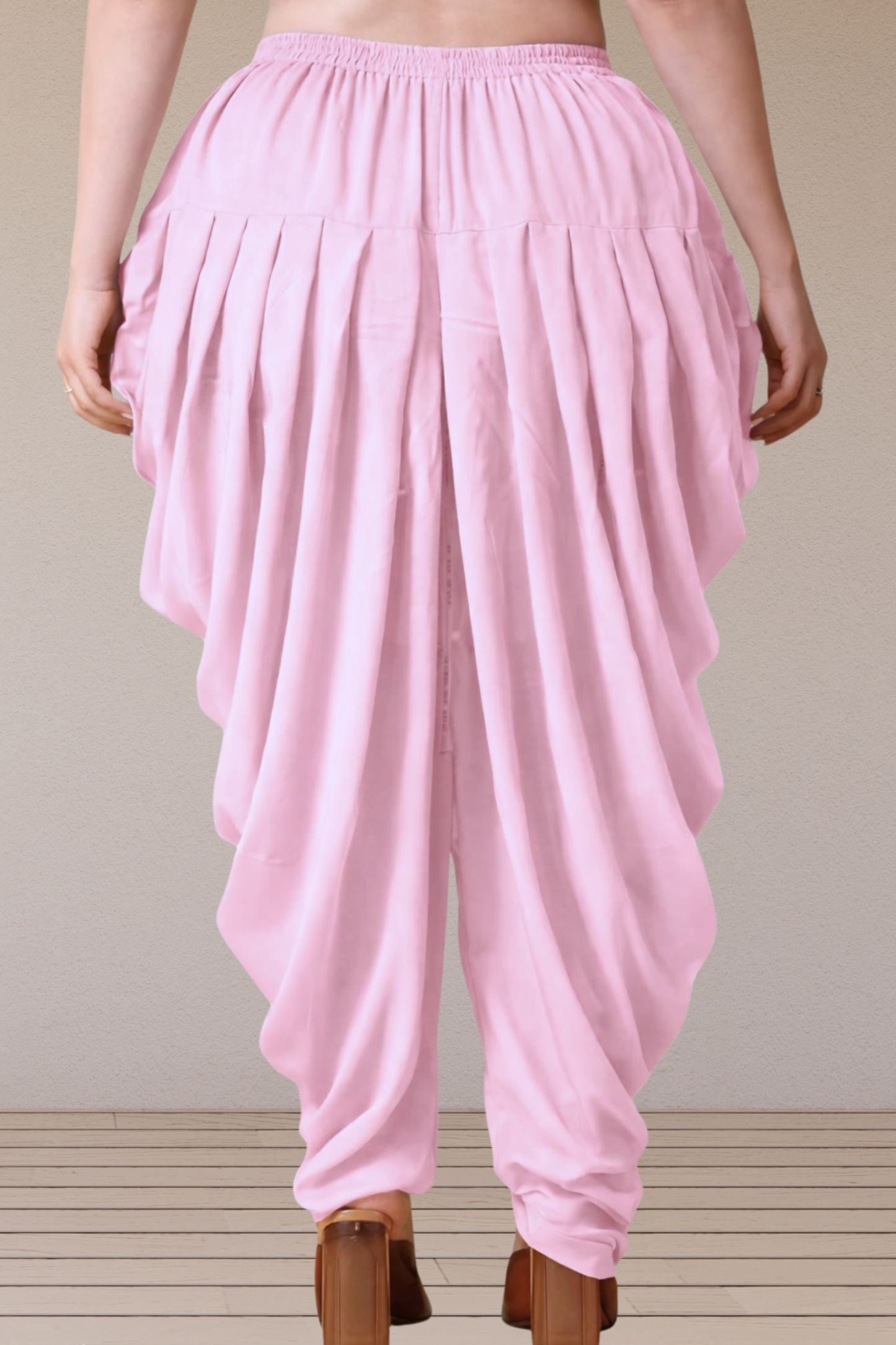 Baby Pink Belted Dhoti Salwar