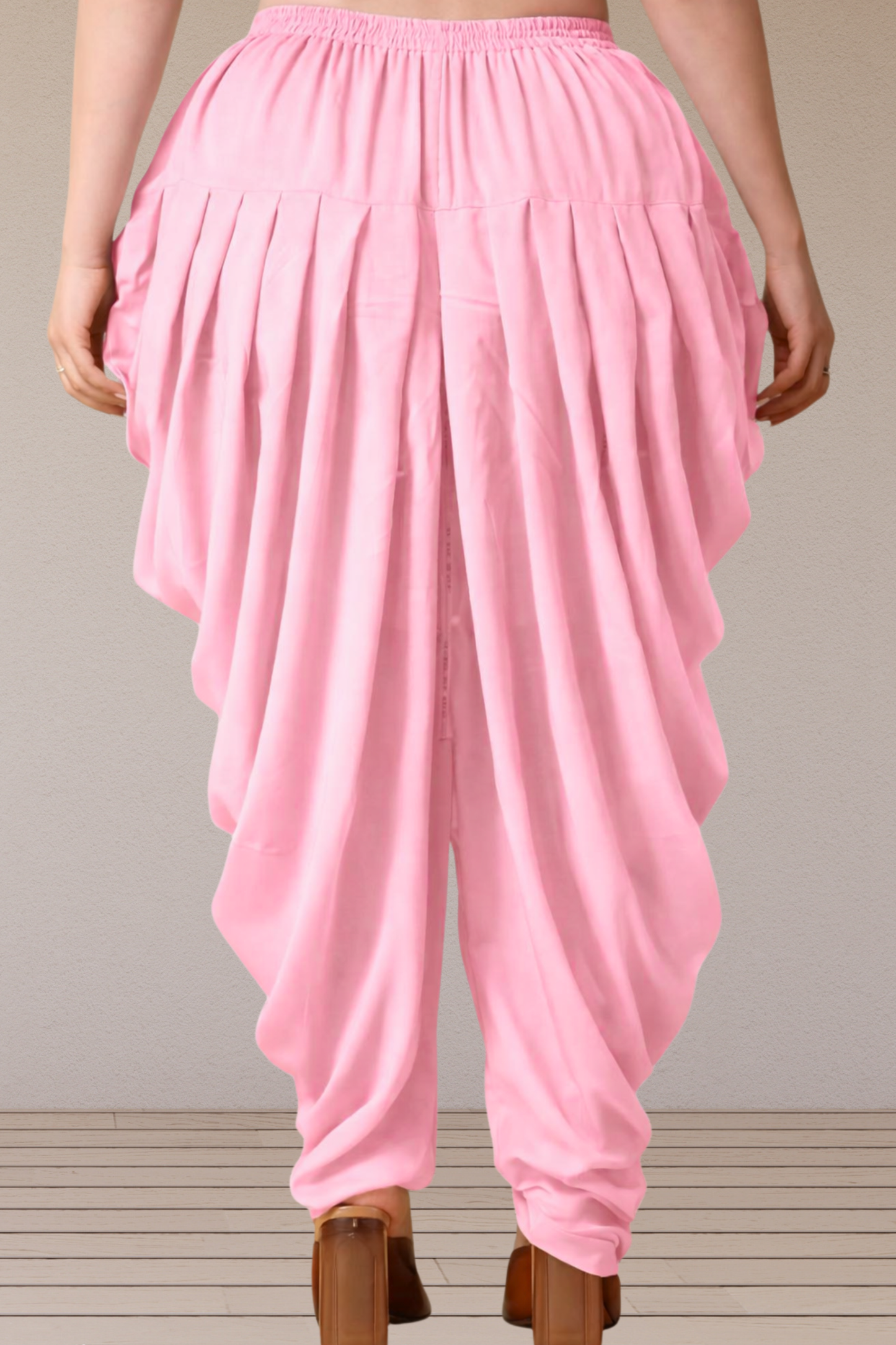 Baby Pink Belted Dhoti Salwar