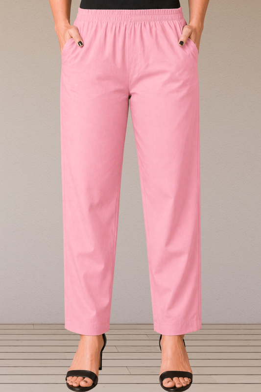 Baby Pink Cotton Kurti Pant