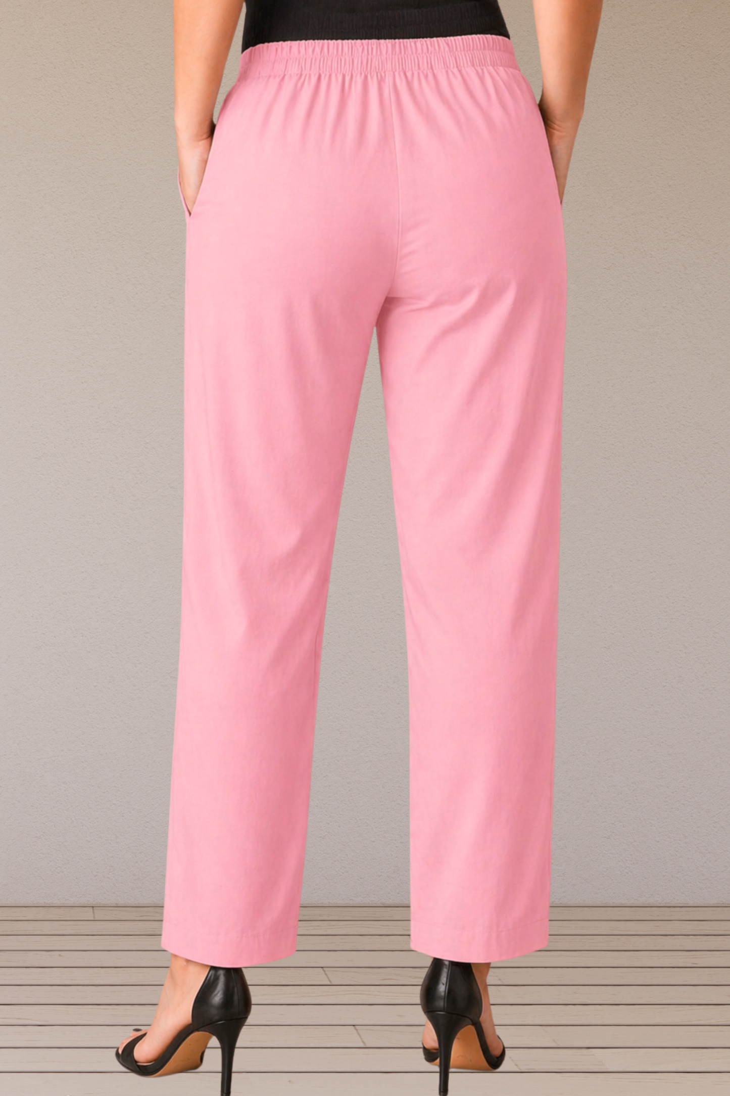 Baby Pink Poplin Cotton Pant