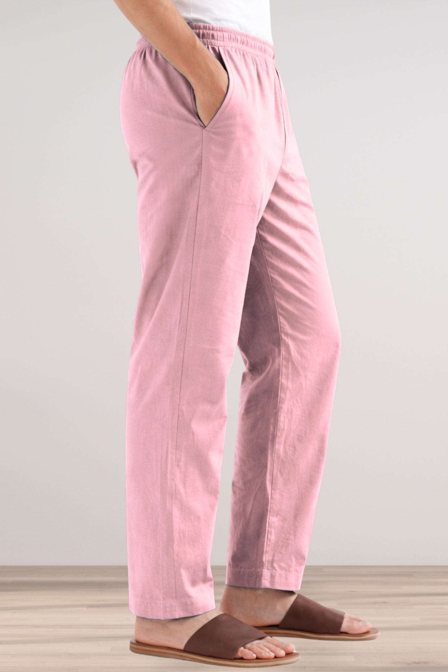 Baby Pink Cotton Pant Pajama
