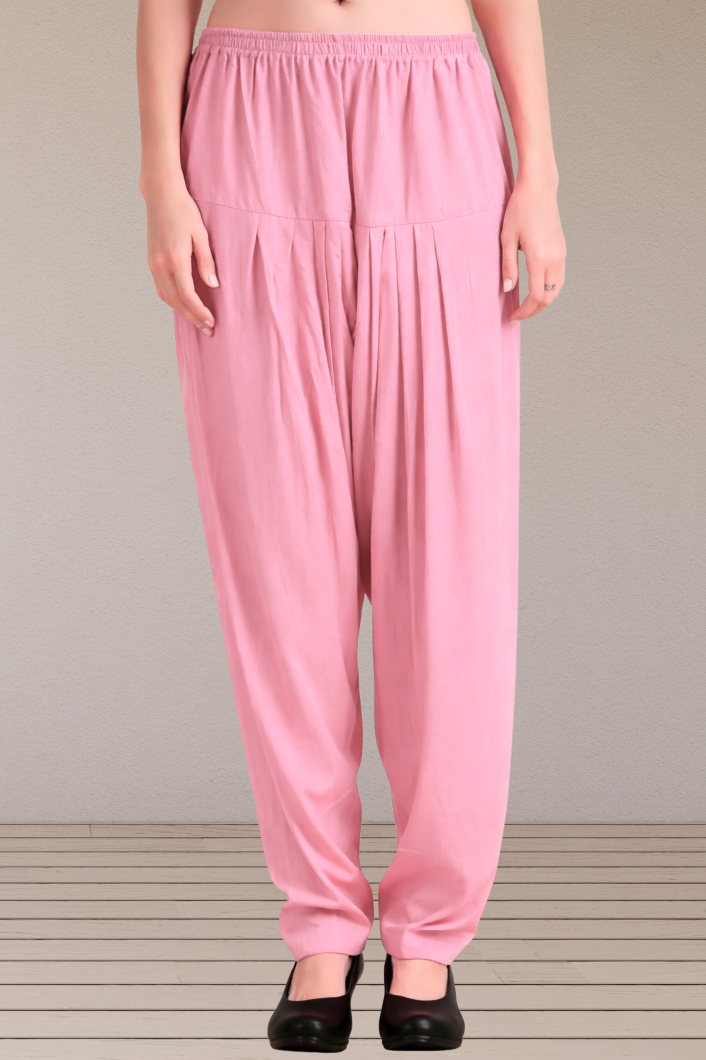 Baby Pink Easy Fit Rayon Salwar