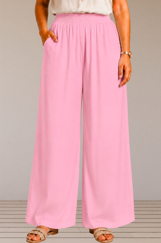 Baby Pink Flared Palazzo Pant
