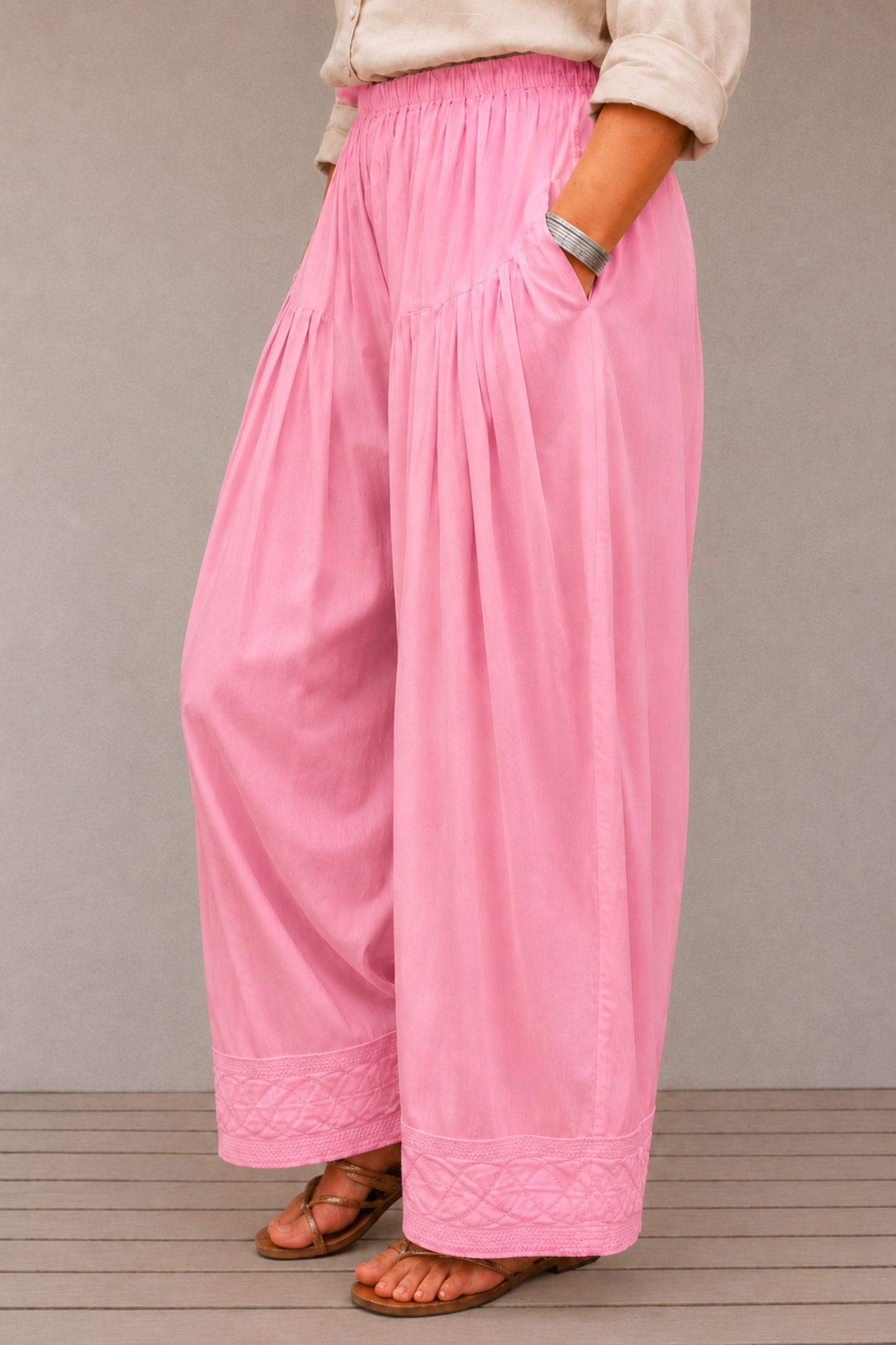 Baby Pink Rayon Farshi Salwar
