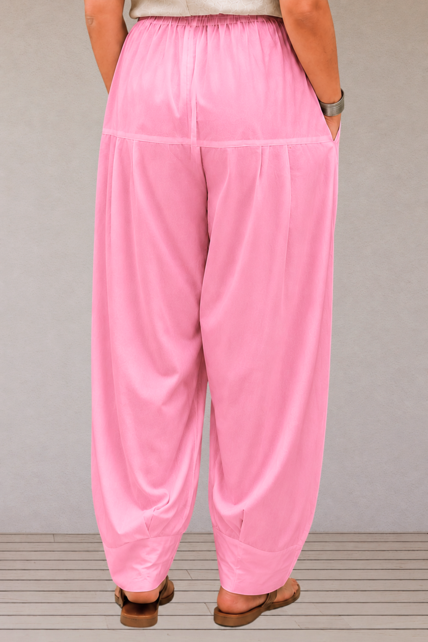 Baby Pink Rayon Farshi Salwar