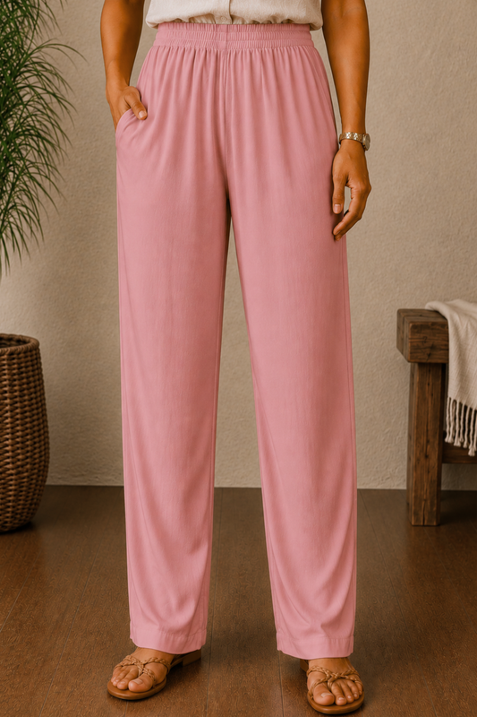 Baby Pink Rayon Kurti Pant