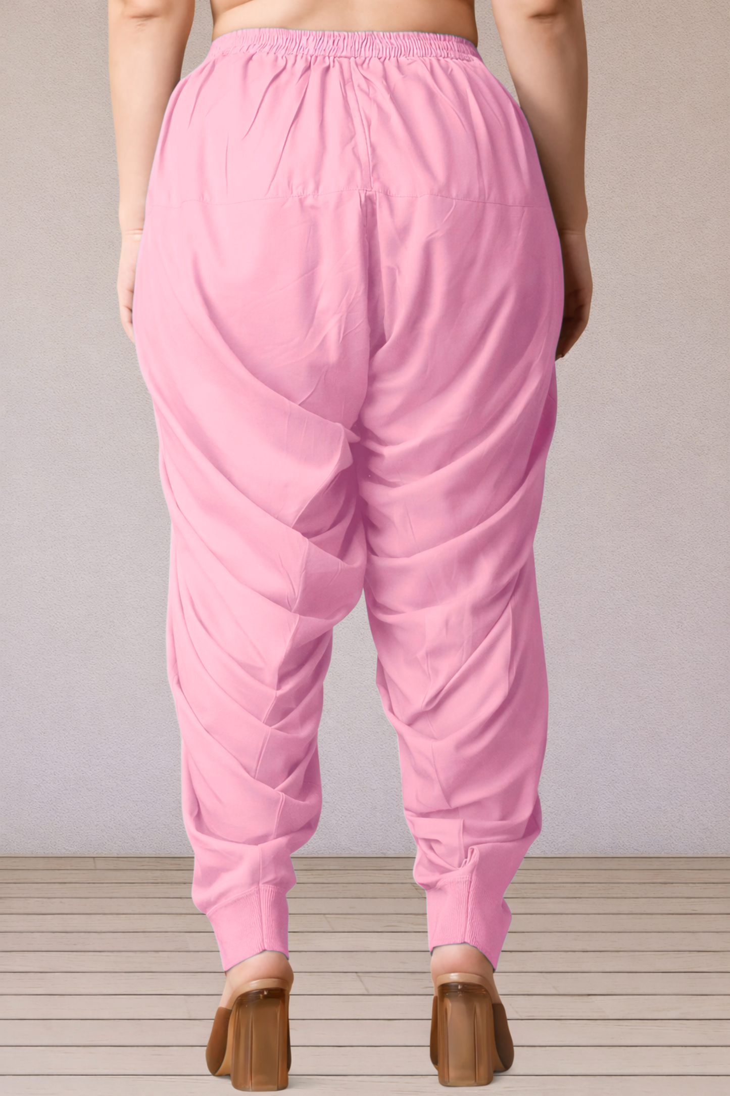Baby Pink Rayon Patiala Salwar