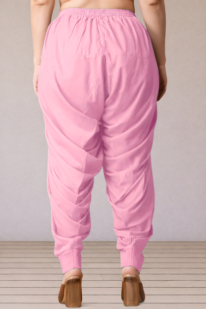 Baby Pink Rayon Patiala Salwar