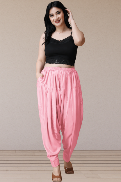 Baby Pink Rayon Classic Salwar With Pocket