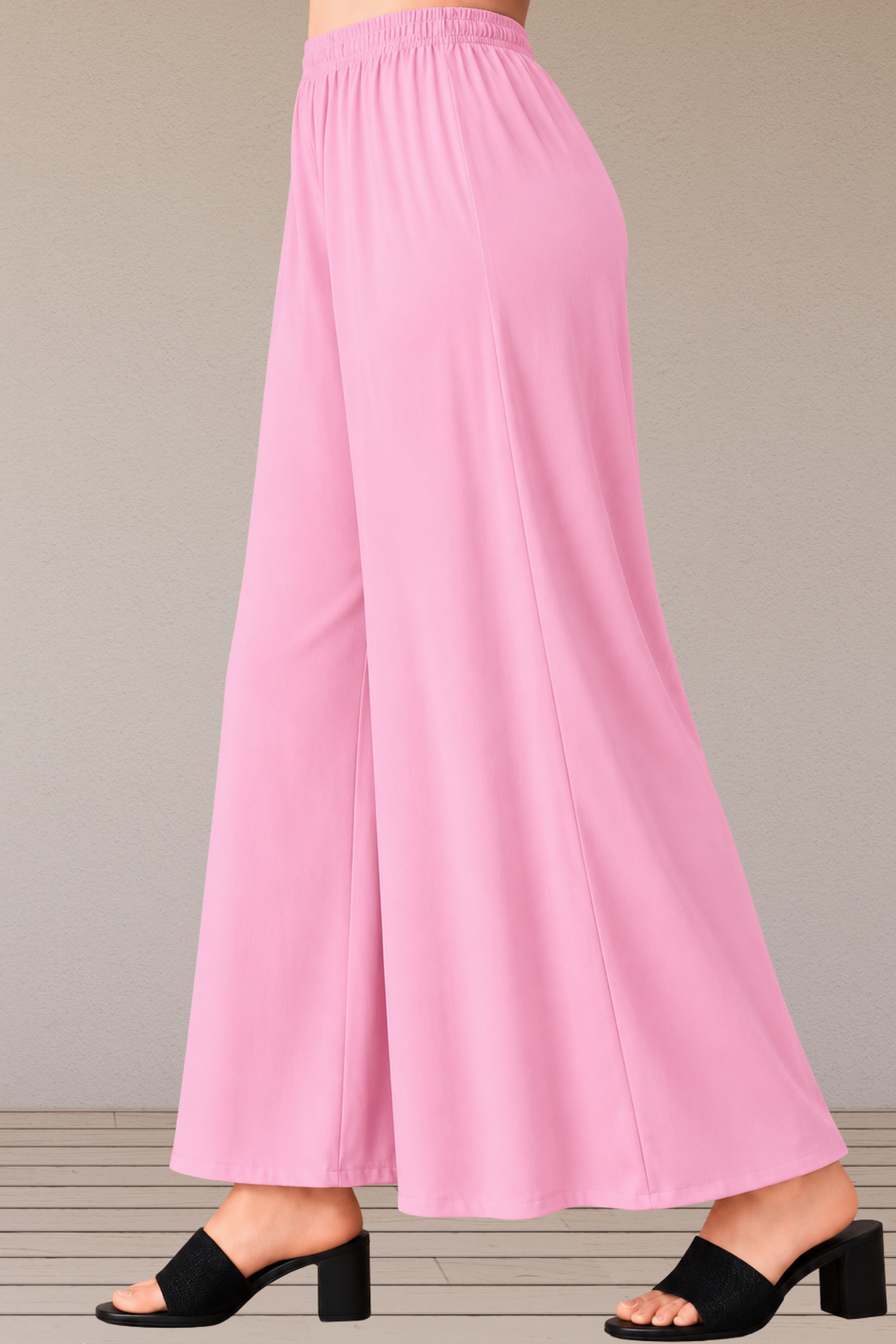 Baby Pink Rayon Skirt Palazzo