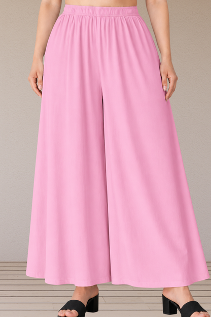 Baby Pink Rayon Skirt Palazzo