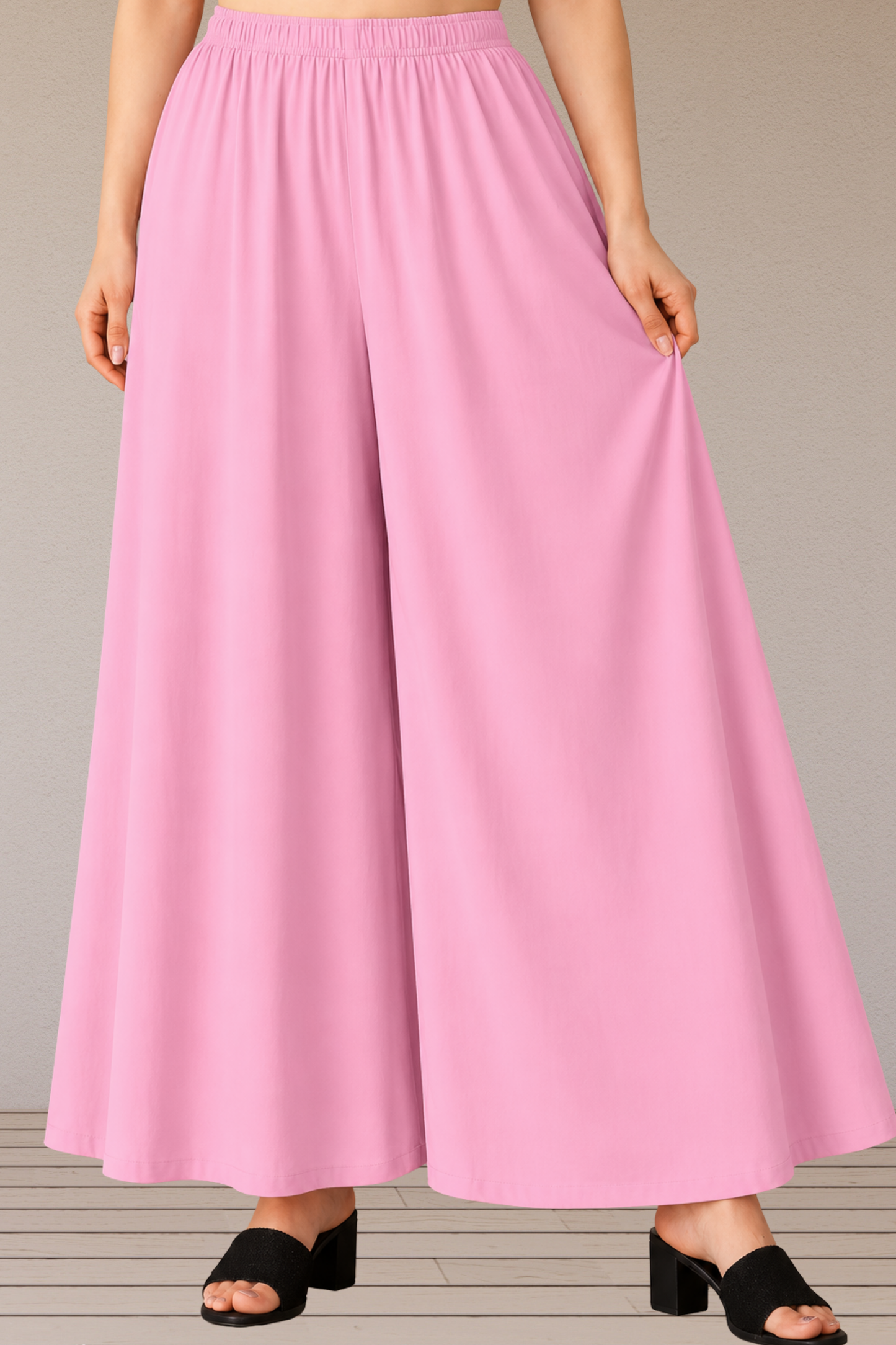 Baby Pink Rayon Skirt Palazzo