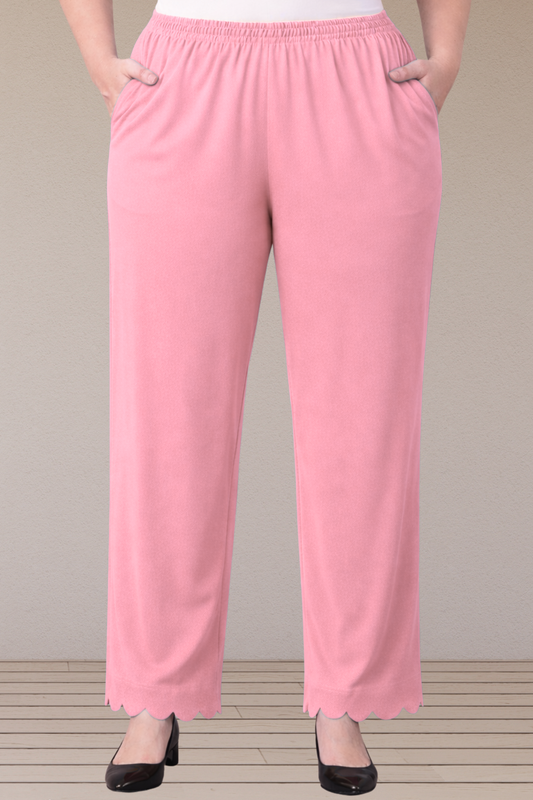 Baby Pink Scallop Cut Palazzo